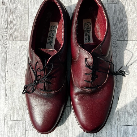 VTG Herman Survivors Weatherlites Goretex Derby Shoes Waterproof Burgundy 9.5